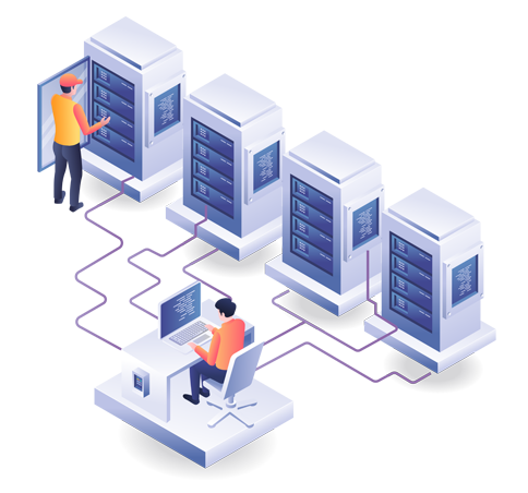 Data center and server room – managed infrastructure
